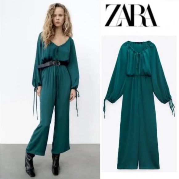New Zara  jumpsuit with ties - Picture 1 of 7